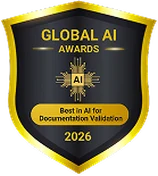 Global AI Awards 2026, Best in AI for Documentation Validation Global AI Awards 2026, Best in AI for Documentation Validation